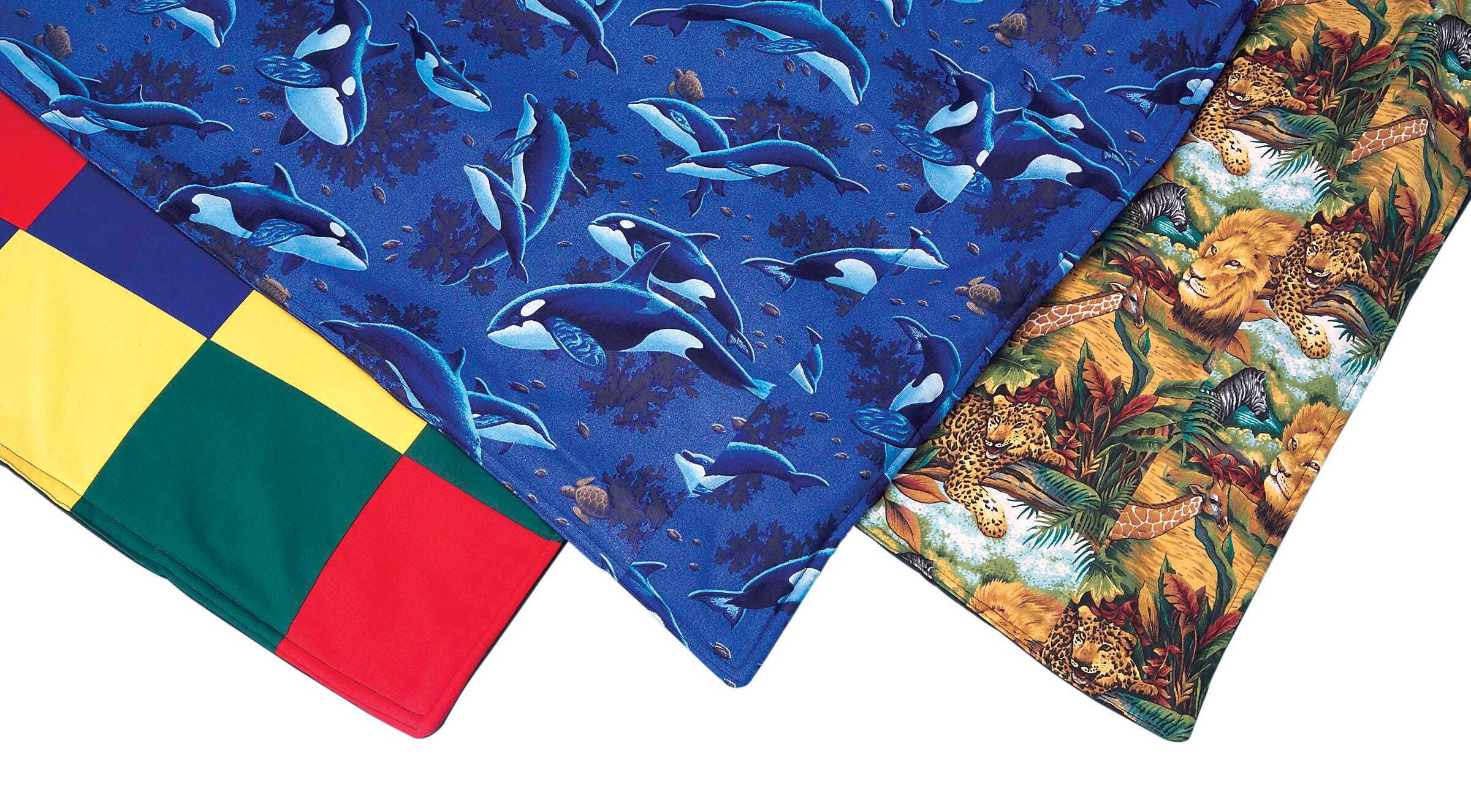 Vinyl Weighted Blanket, 50 - 25 Inches, Sea Life Print 2124856